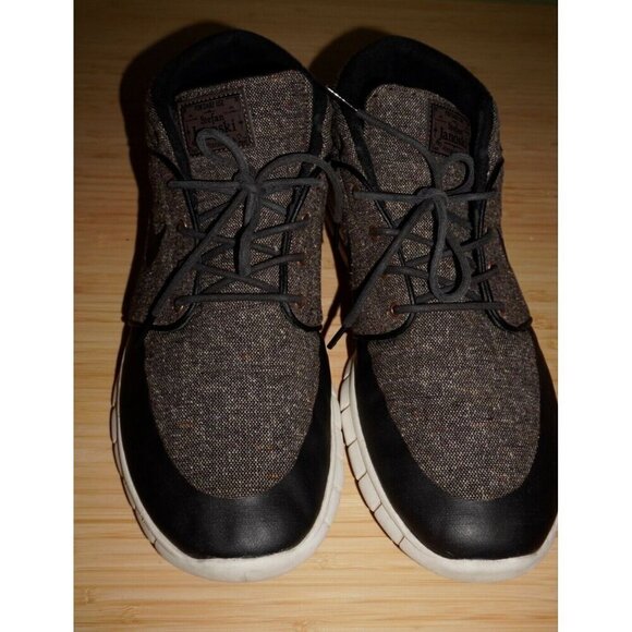 Nike SB Stefan Janoski Max Mid - Tweed Black/Brown - Size 13 - Rare Skate Shoes - Picture 3 of 16